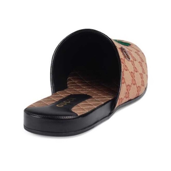 gucci men original GG slipper with LA patch size 8 - Picture 2 of 4